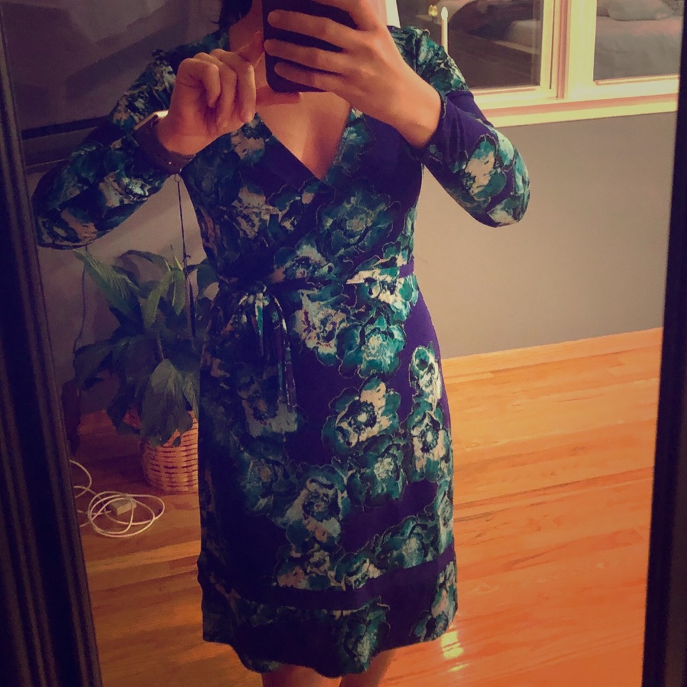 Simply Vera Beautiful Blues wrap dress XS